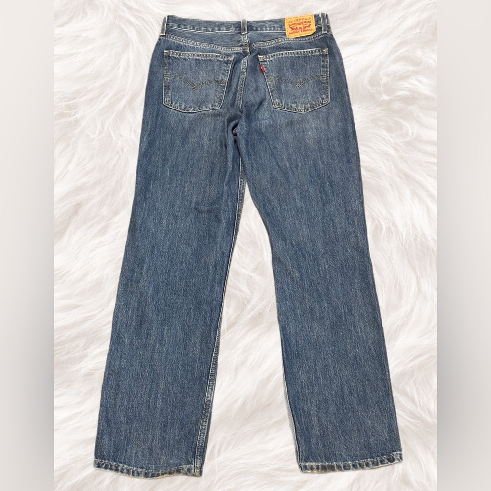 Levi’s Low Pro Straight Denim Jeans 28 Grunge Distressed Ripped Low Waist - Picture 2 of 4